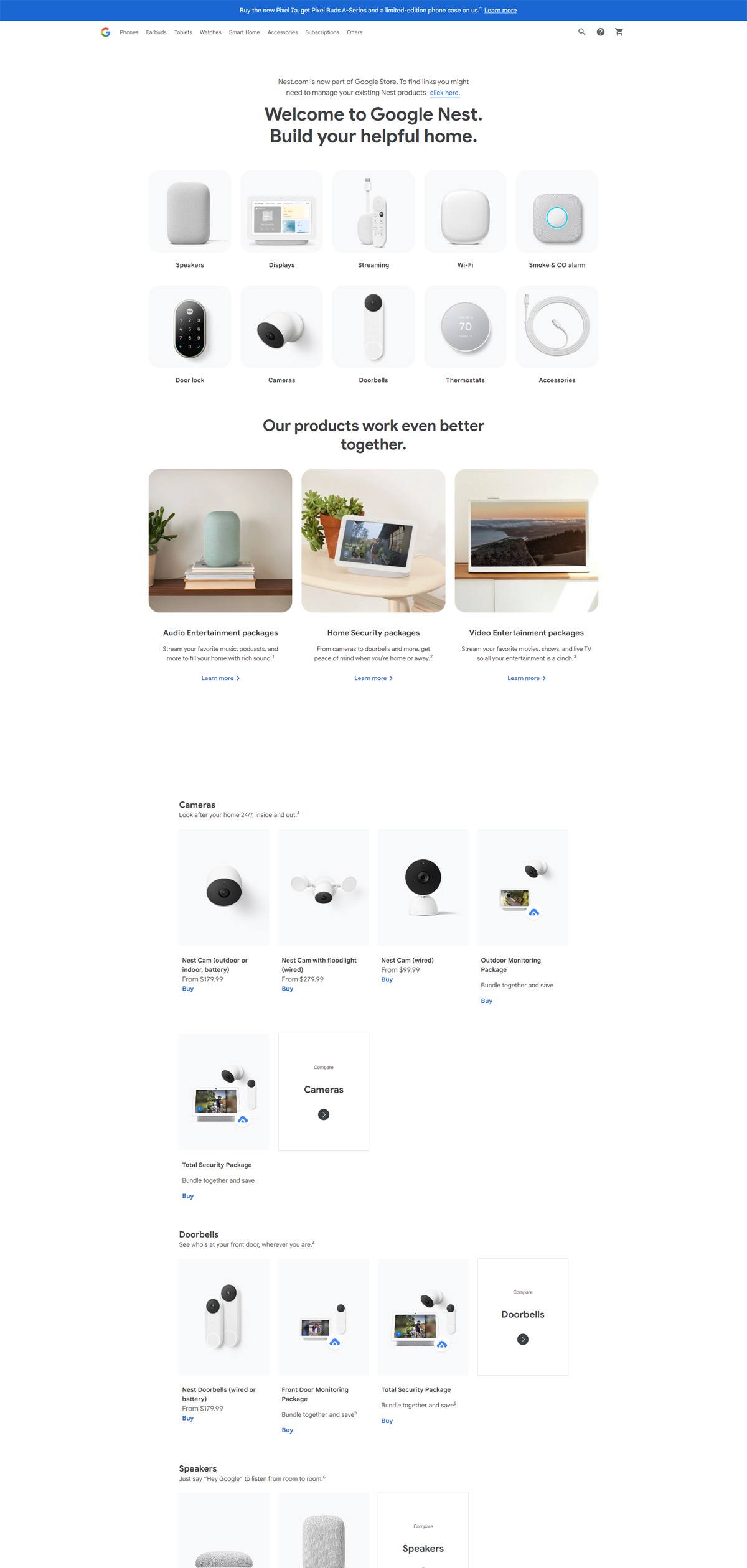 eCommerce website: Nest