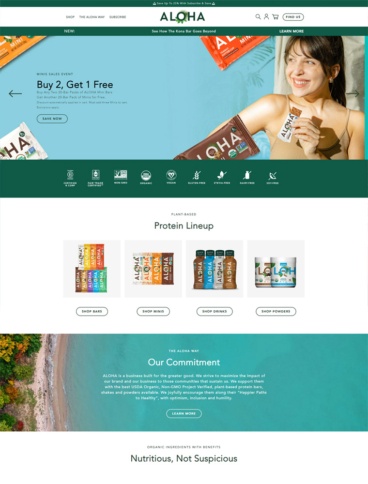 eCommerce website: Aloha
