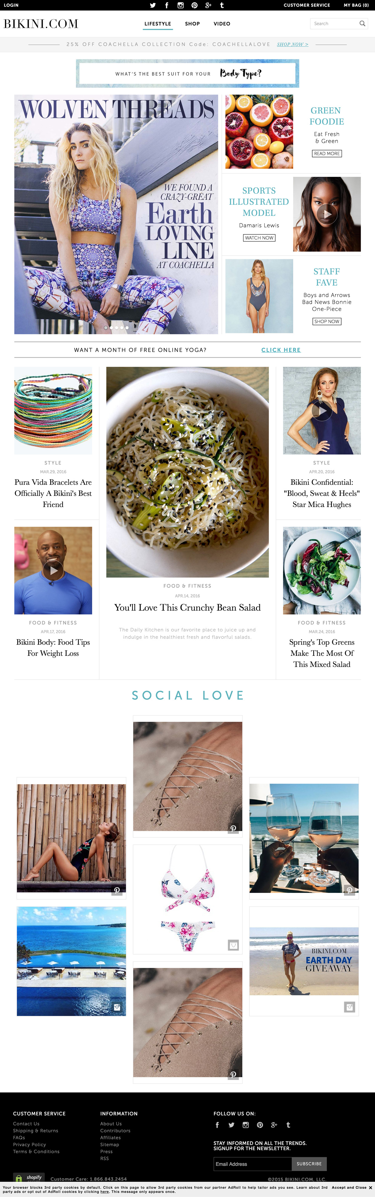 eCommerce website: Bikini.com