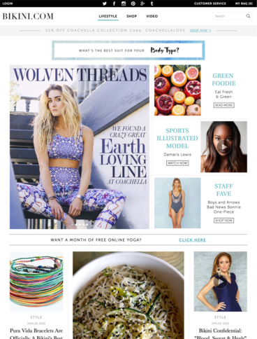 eCommerce website: Bikini.com