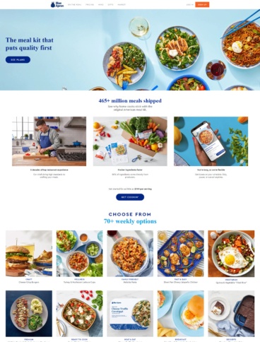 eCommerce website: Blue Apron