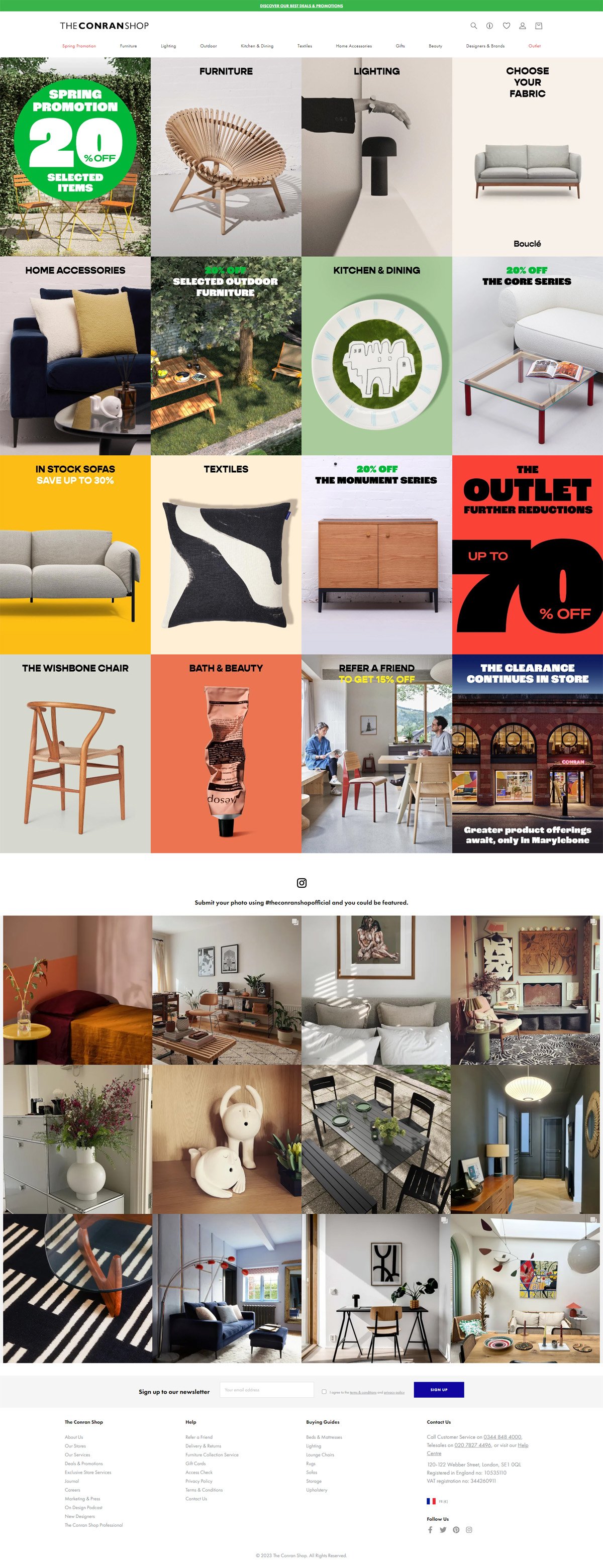 eCommerce website: The Conran Shop