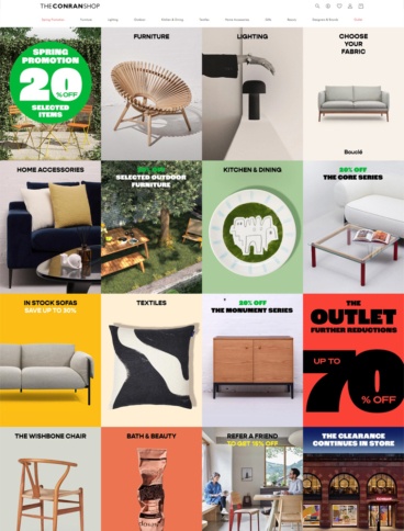 eCommerce website: The Conran Shop