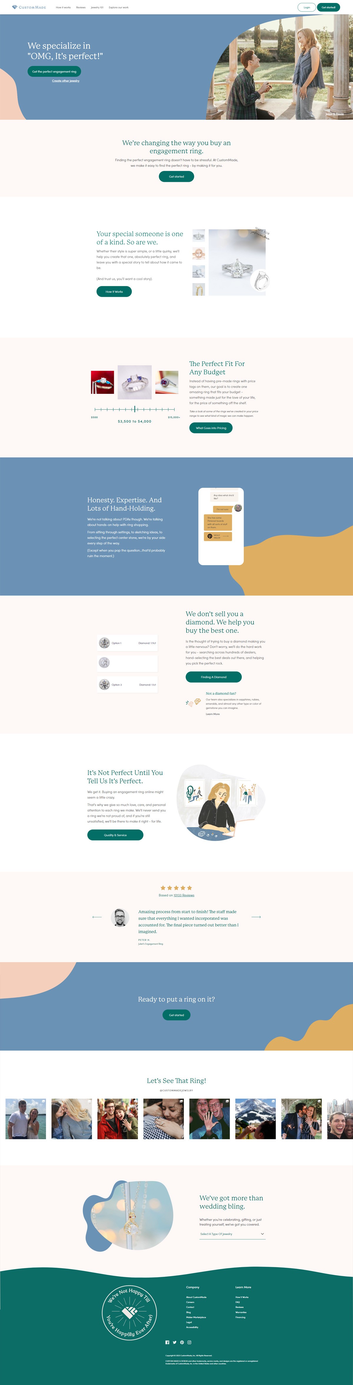 eCommerce website: Custom Made