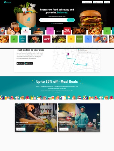 eCommerce website: Deliveroo