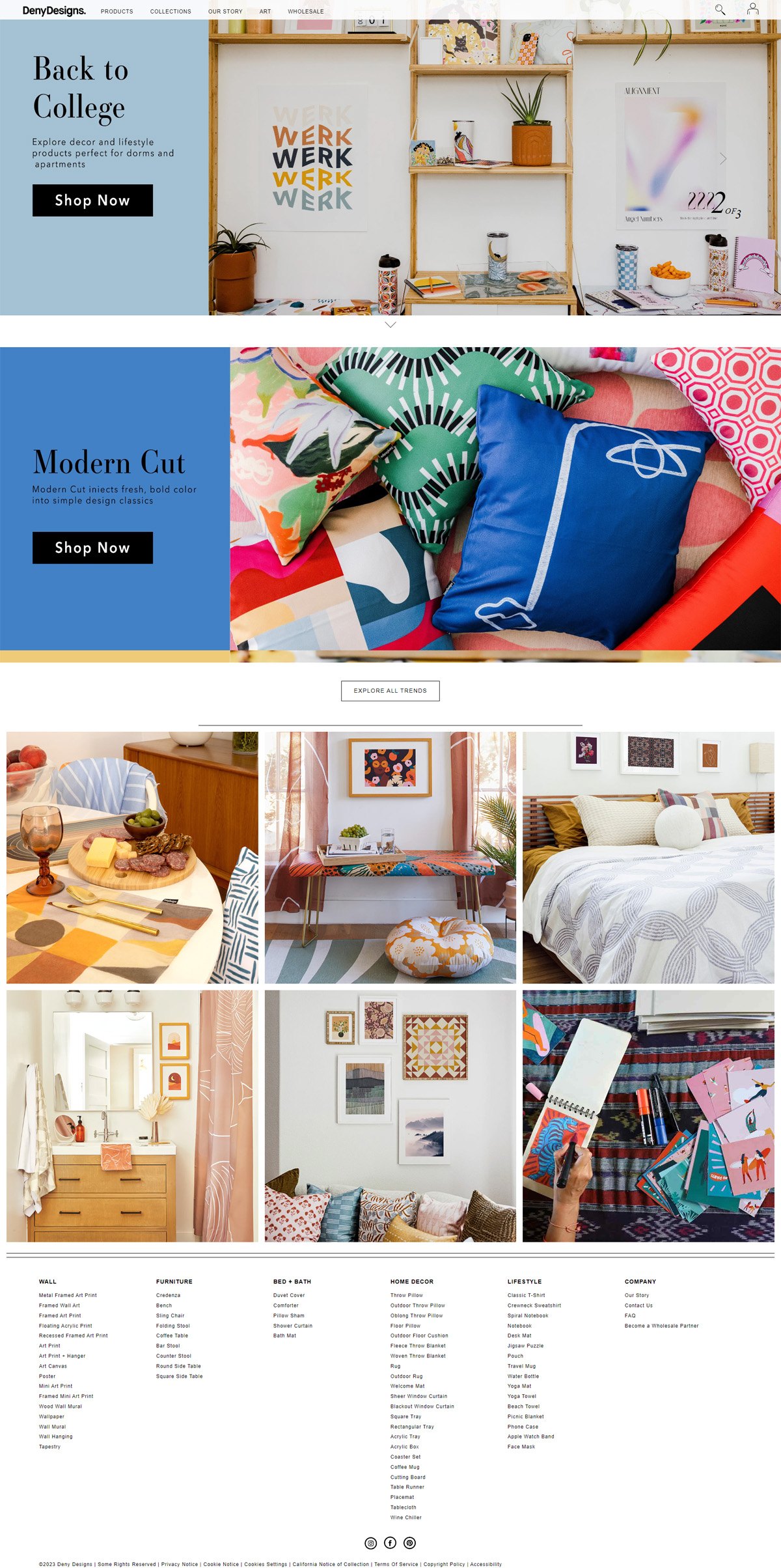 eCommerce website: DENY Designs