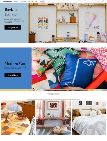 eCommerce website: DENY Designs