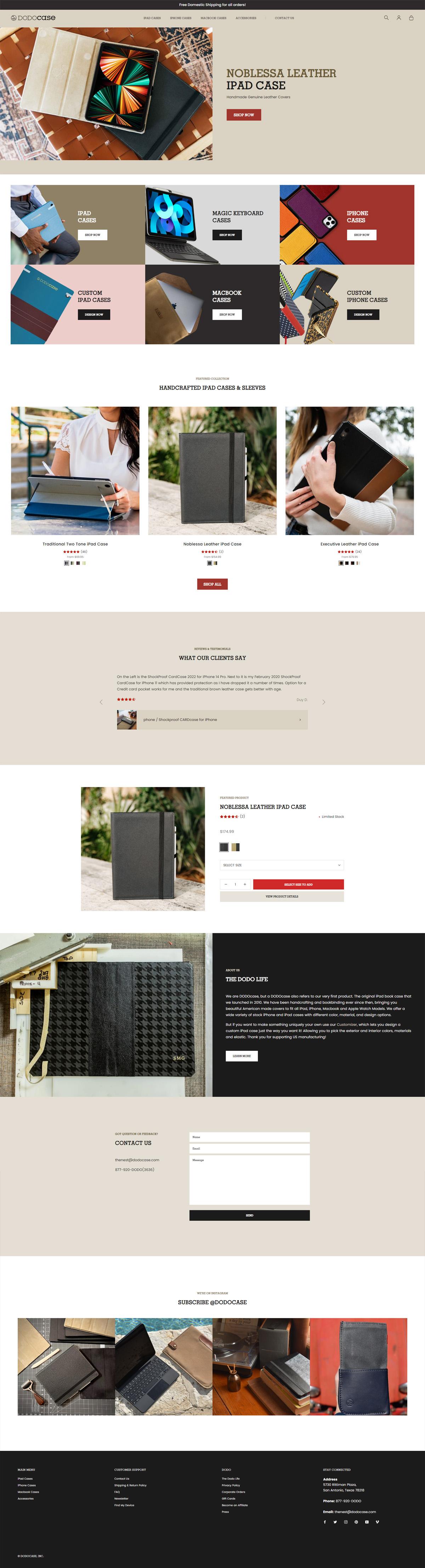 eCommerce website: DODOcase