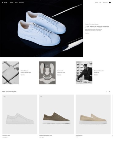 eCommerce website: ETQ