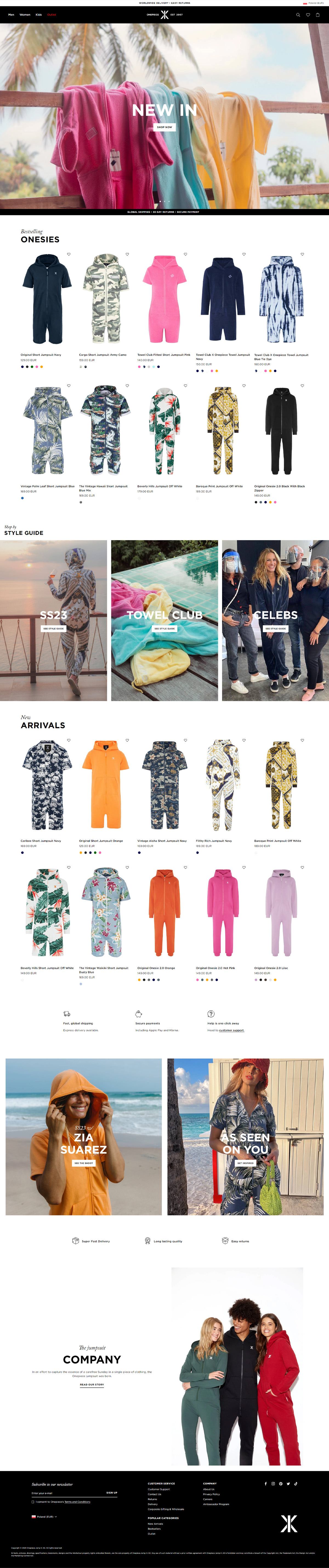 eCommerce website: Onepiece