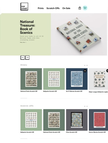 eCommerce website: Pop Chart Lab