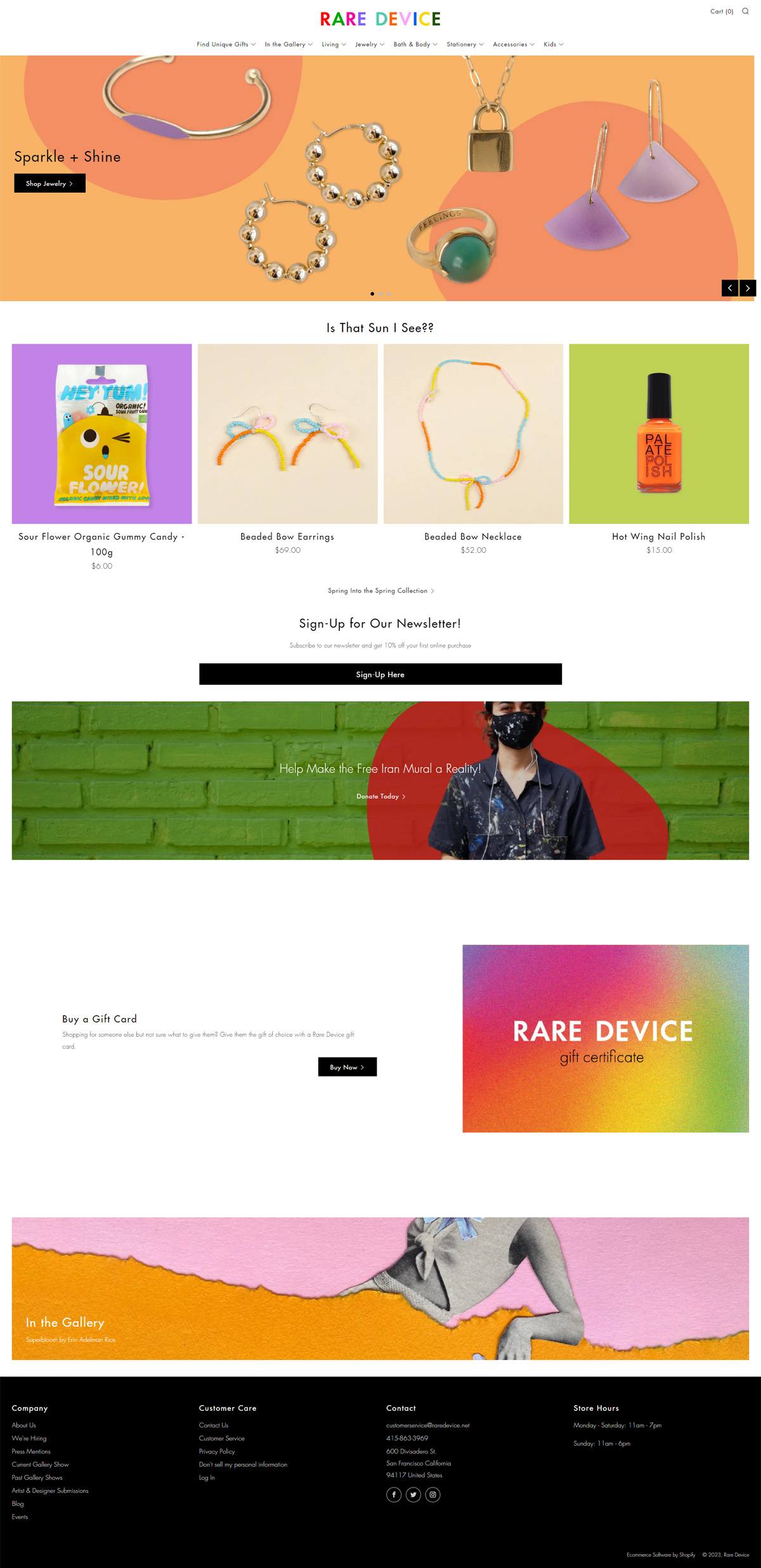 eCommerce website: Rare Device
