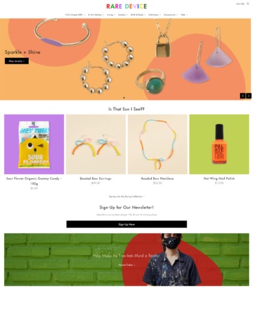 eCommerce website: Rare Device