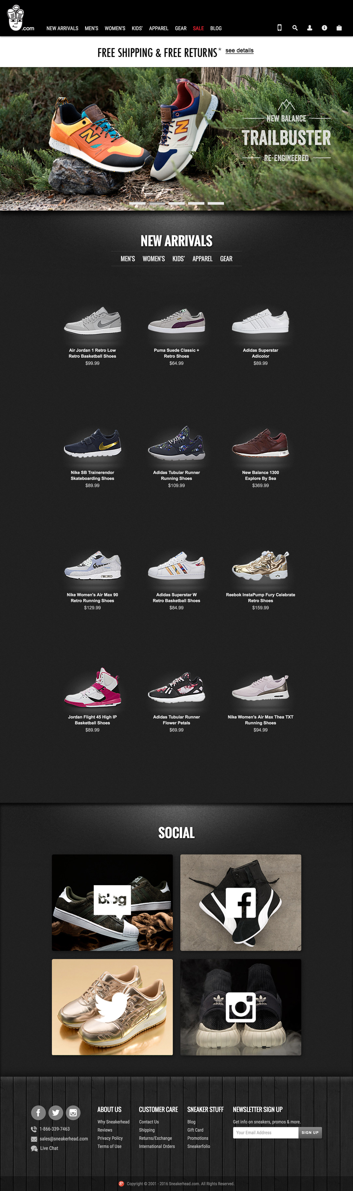 eCommerce website: Sneakerhead