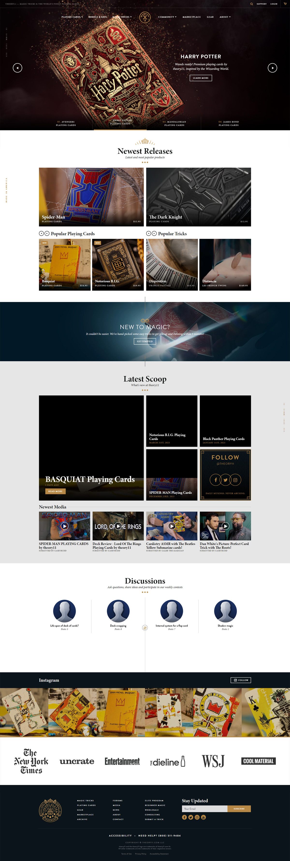 eCommerce website: Theory11