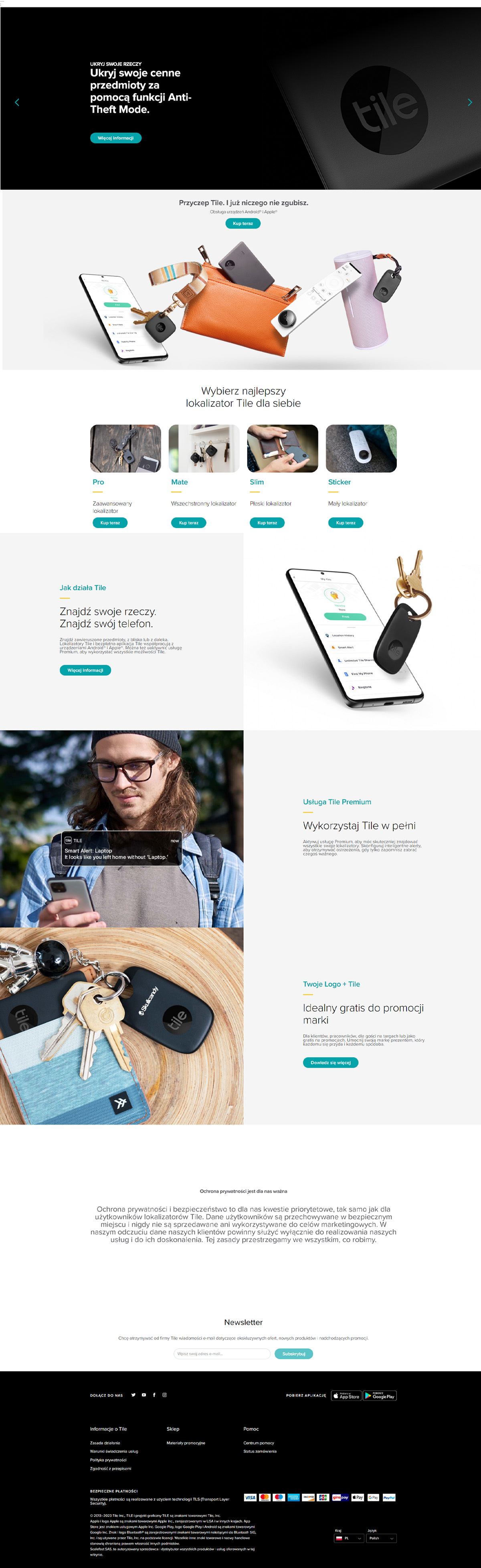 eCommerce website: Tile
