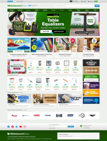 eCommerce website: Webstaurant Store