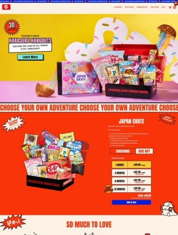 eCommerce website: Japan Crate
