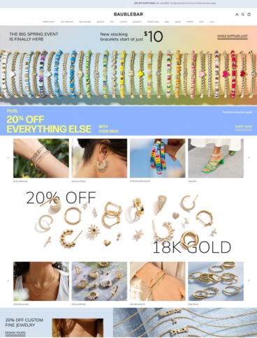 eCommerce website: BaubleBar