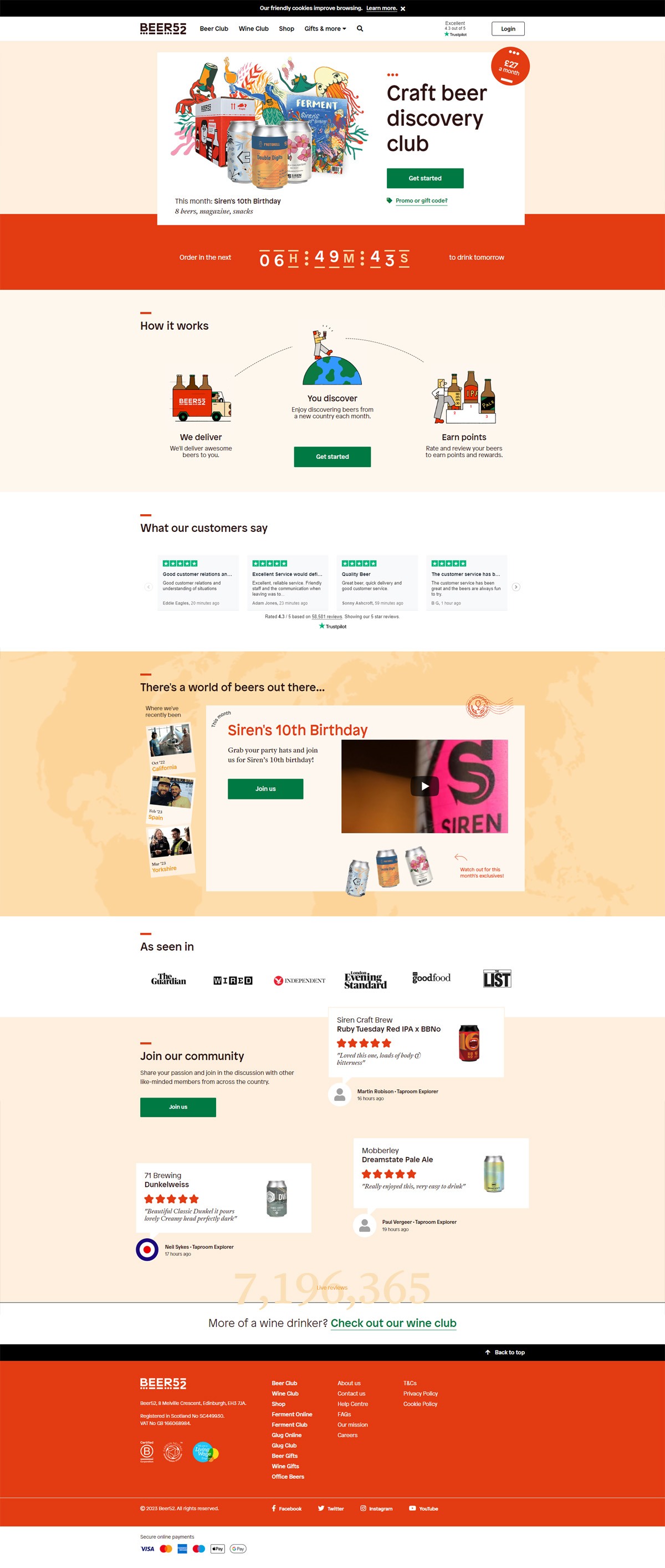 eCommerce website: Beer52