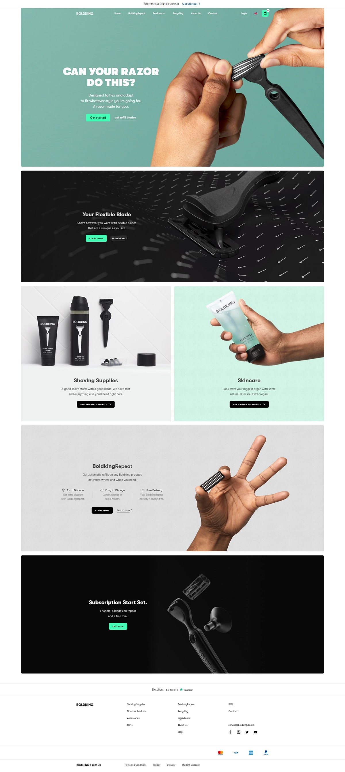 eCommerce website: Boldking