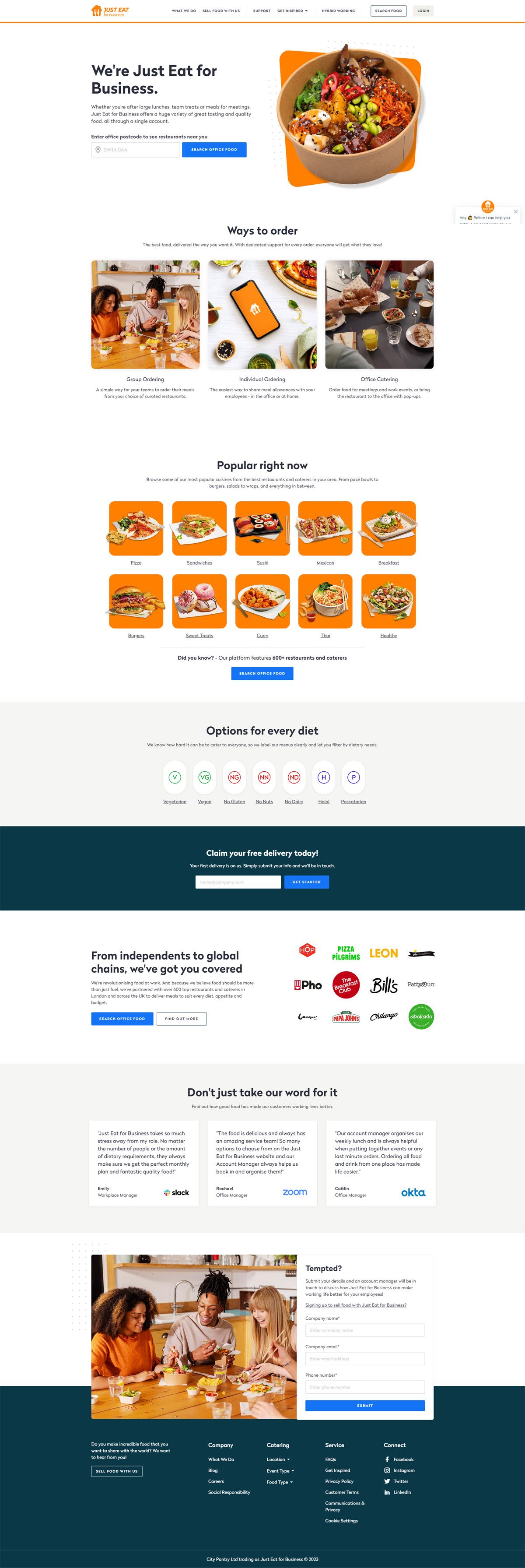 eCommerce website: City Pantry