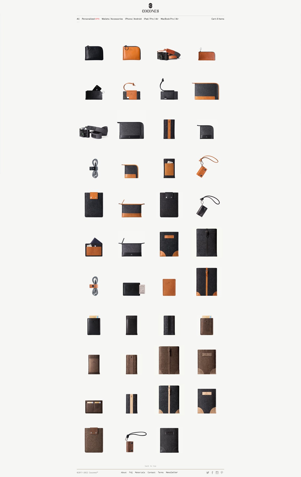 eCommerce website: Cocones