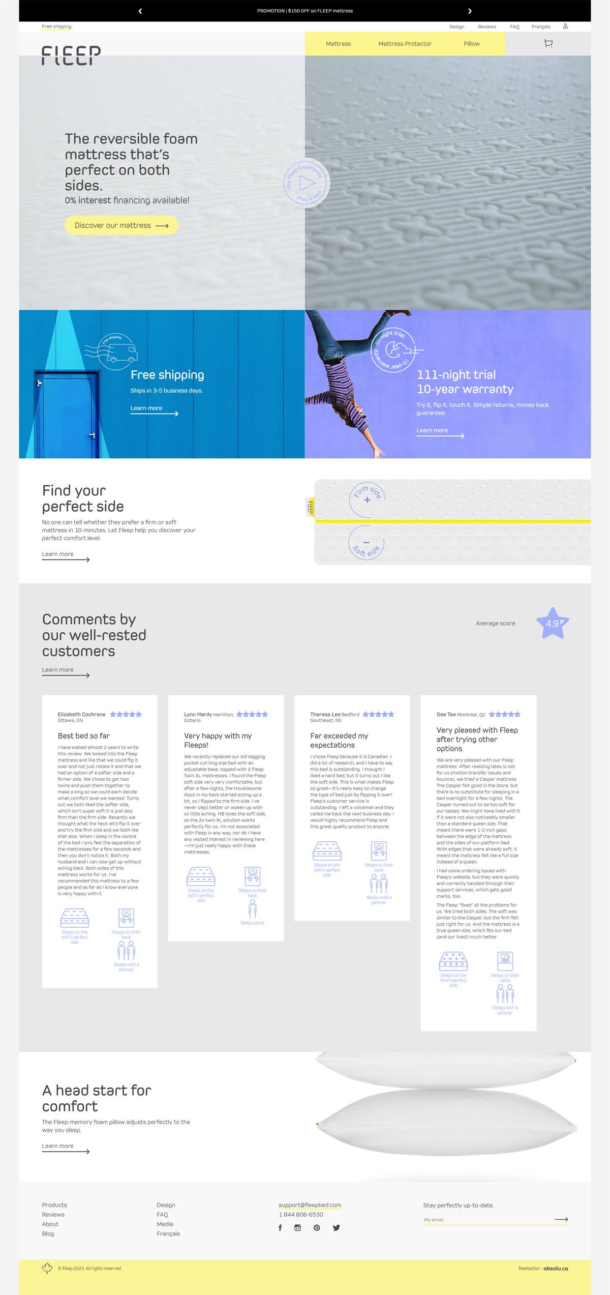 eCommerce website: Fleep