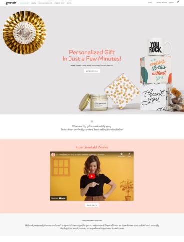 eCommerce website: Greetabl