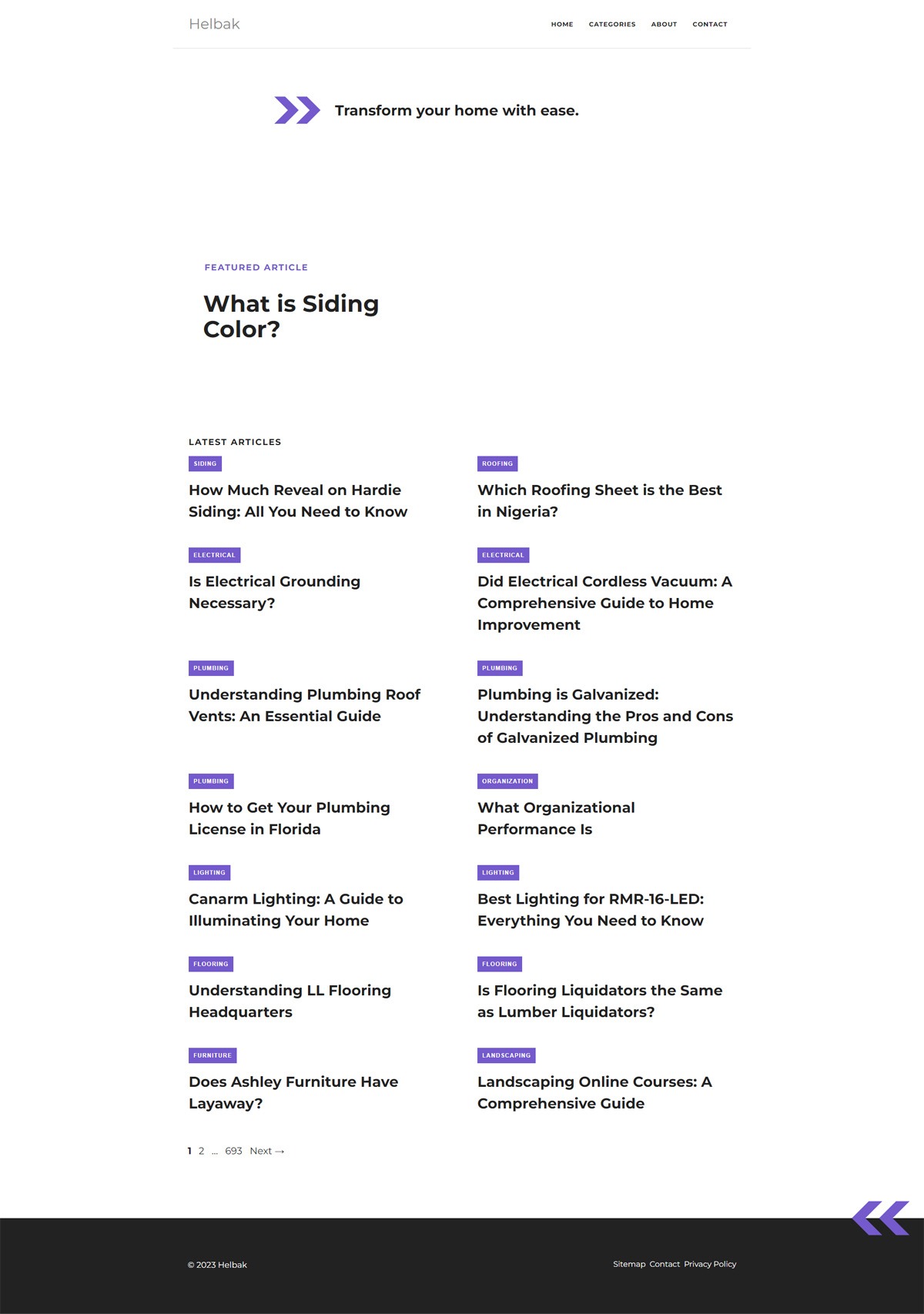 eCommerce website: Helbak