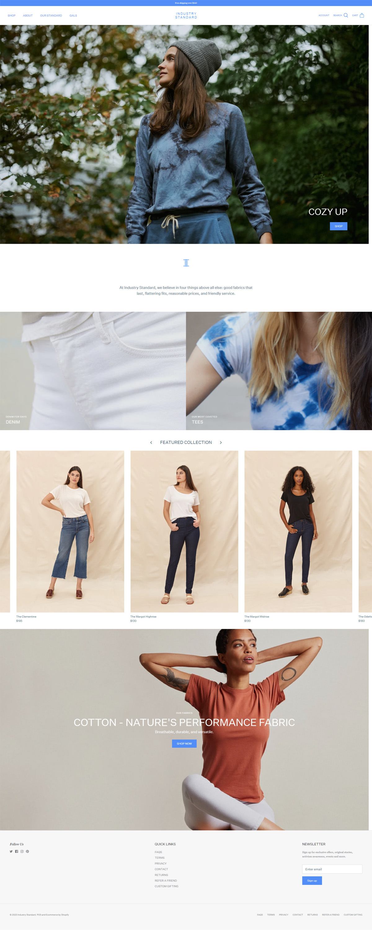 eCommerce website: Industry Standard