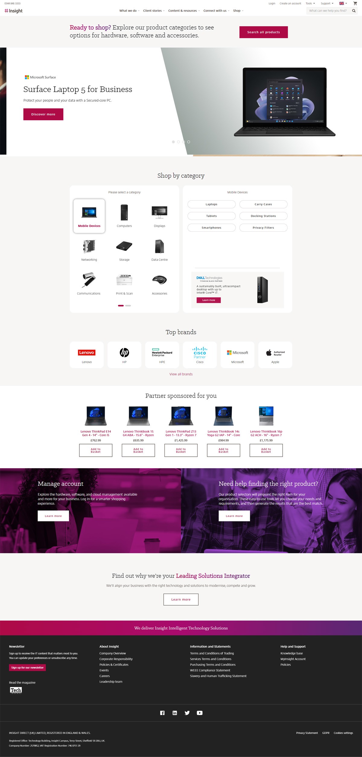 eCommerce website: Insight