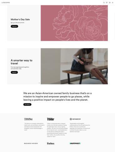 eCommerce website: Lo & Sons