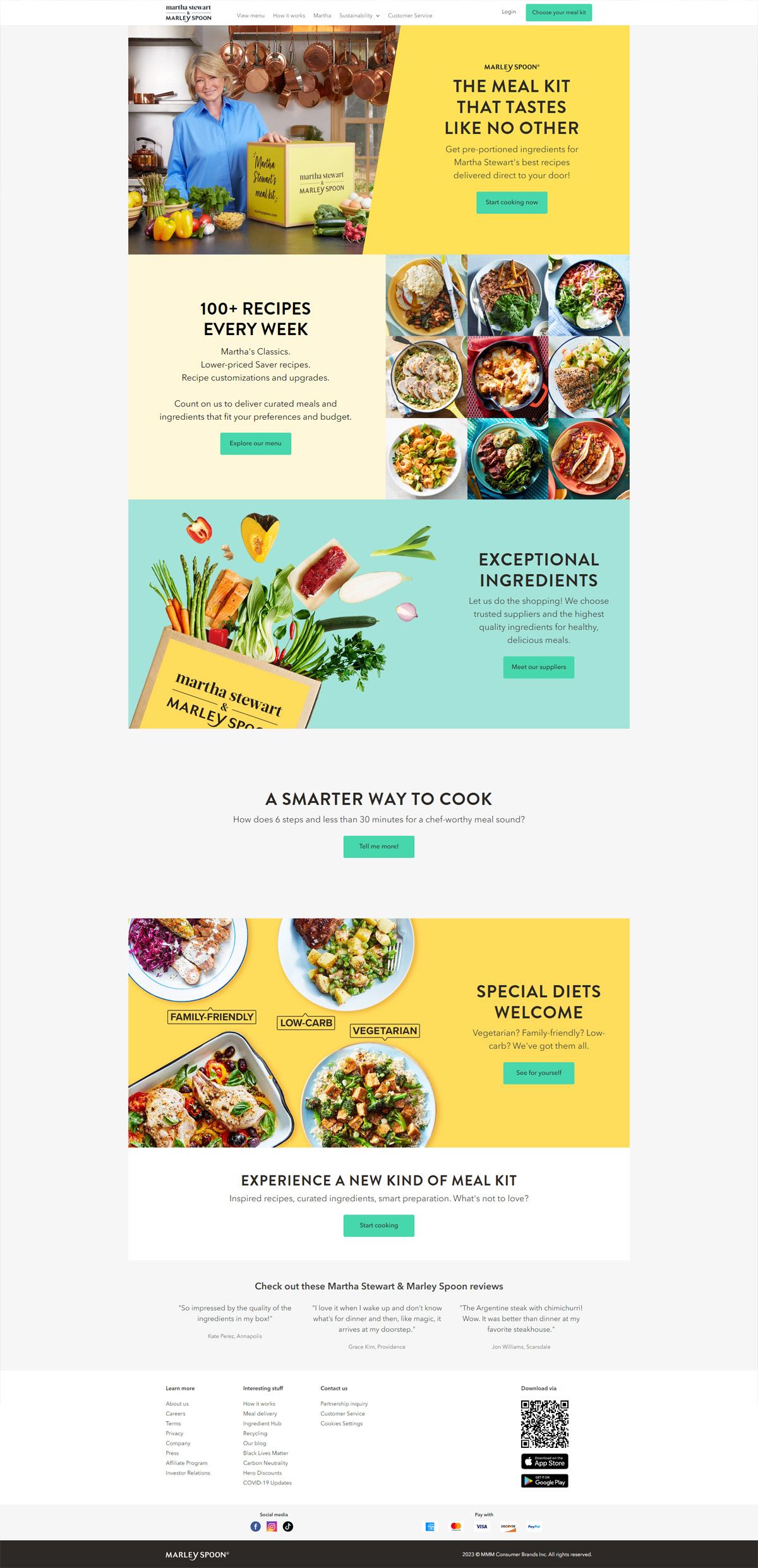 eCommerce website: Marley Spoon