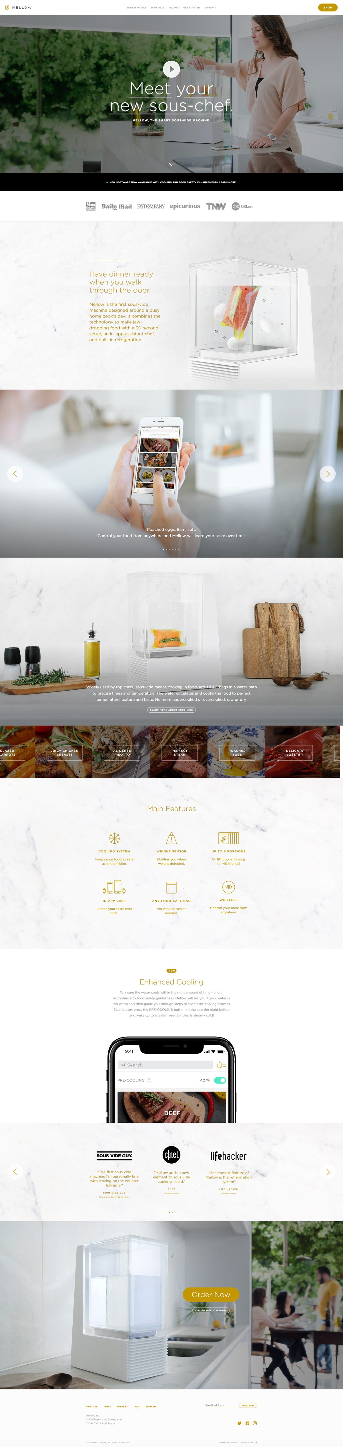 eCommerce website: Mellow