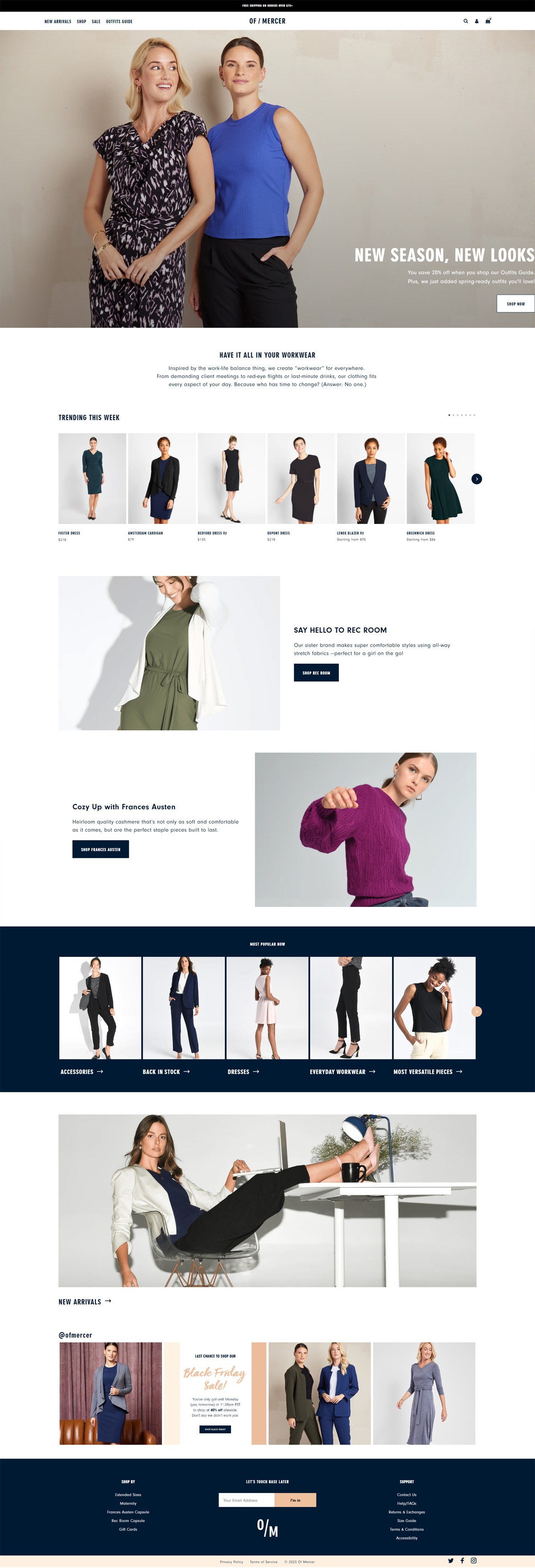 eCommerce website: Of Mercer