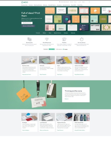 eCommerce website: Moo