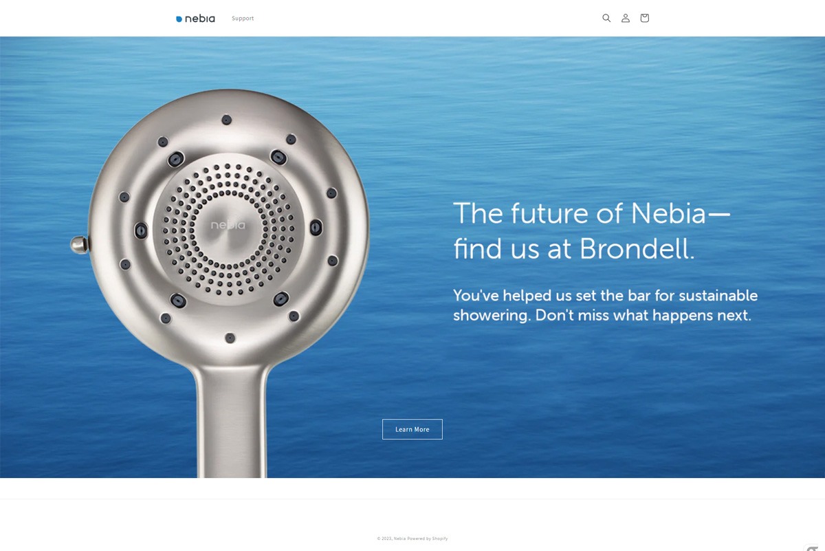 eCommerce website: Nebia