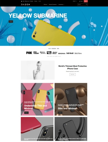 eCommerce website: Raden