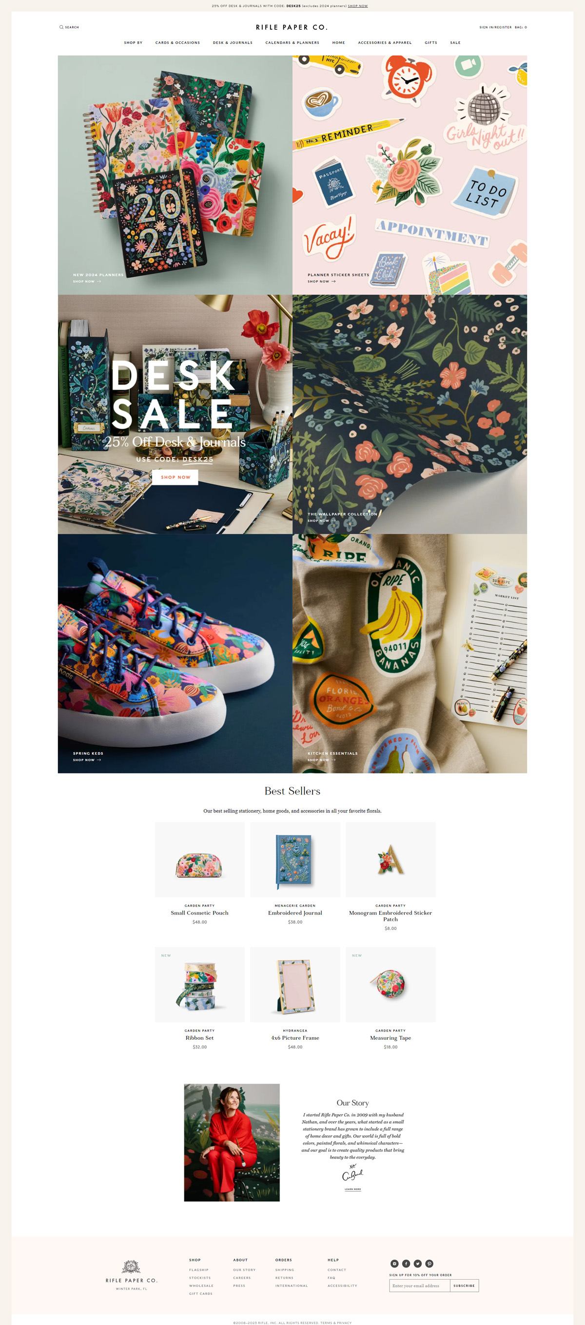 eCommerce website: Rifle Paper Co.