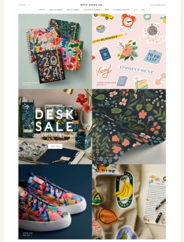 eCommerce website: Rifle Paper Co.