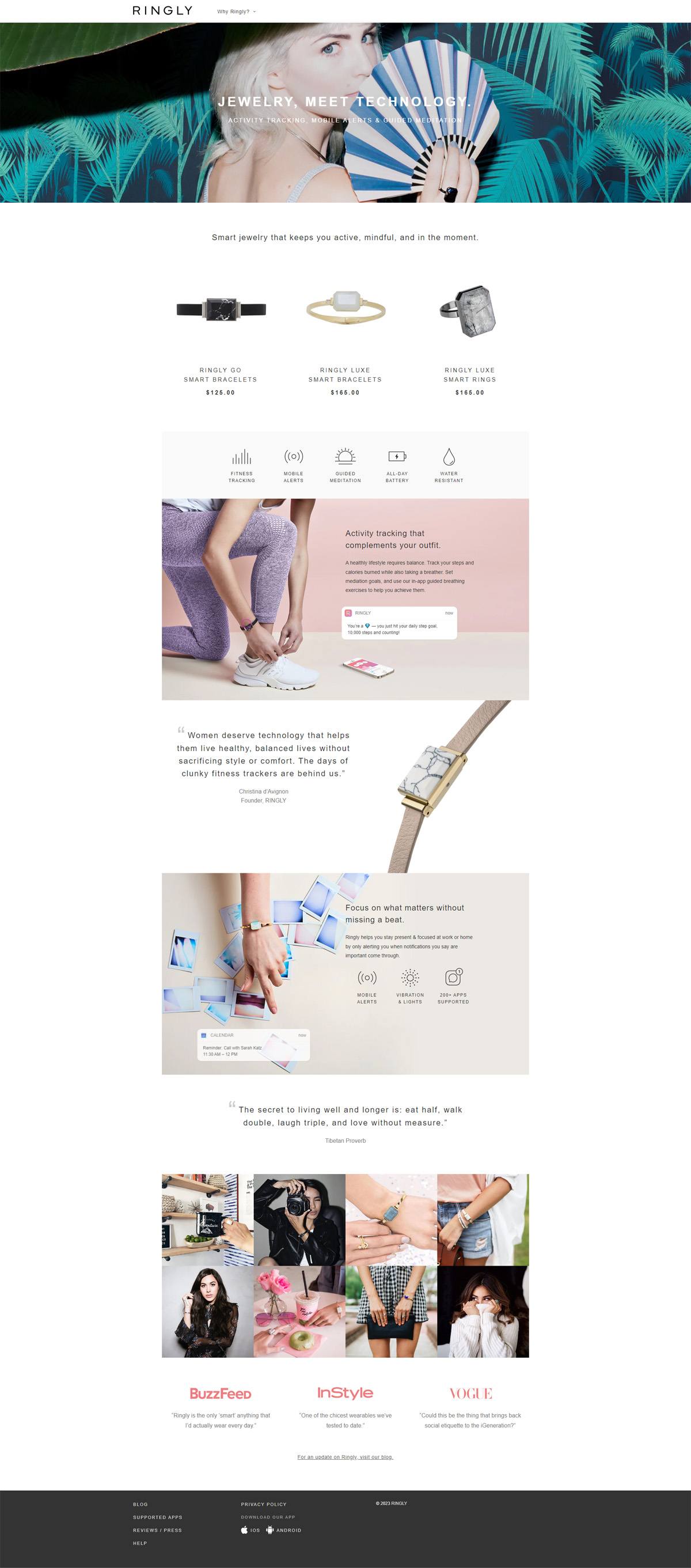 eCommerce website: Ringly