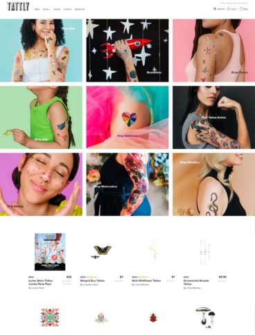 eCommerce website: Tattly
