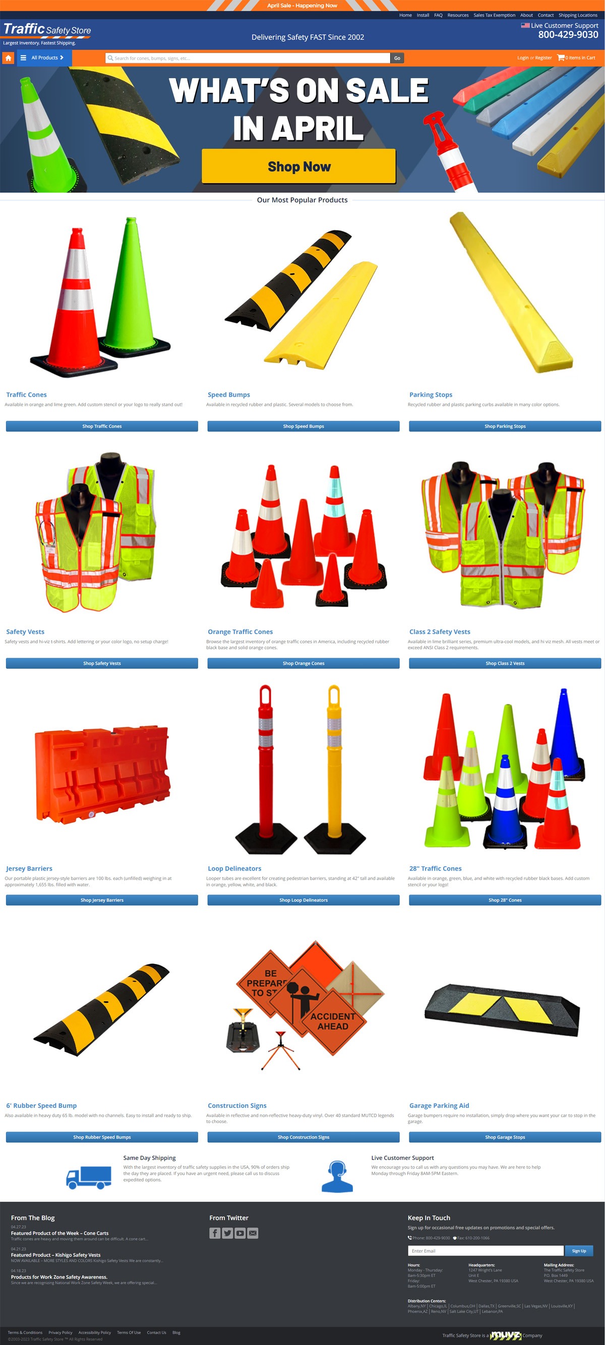 eCommerce website: Traffic Safety Store