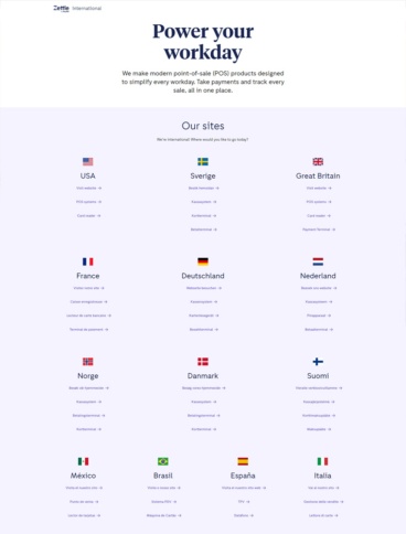 eCommerce website: iZettle