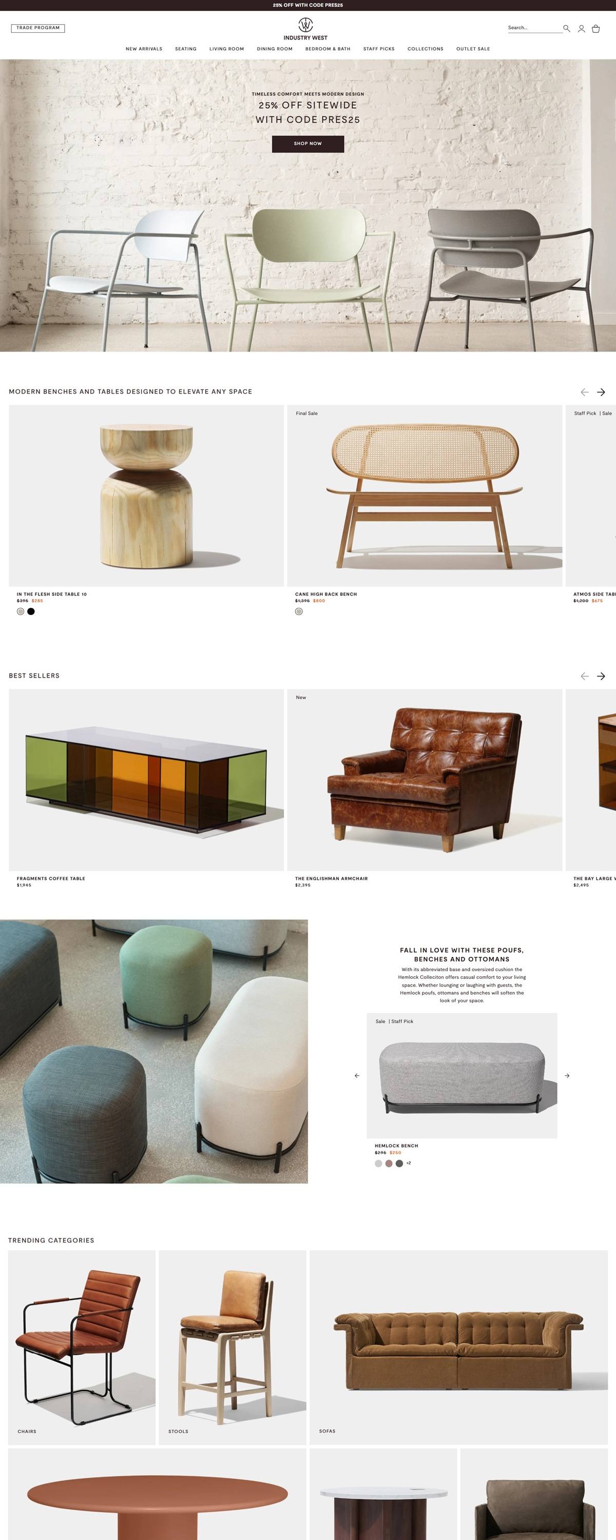 eCommerce website: Industry West