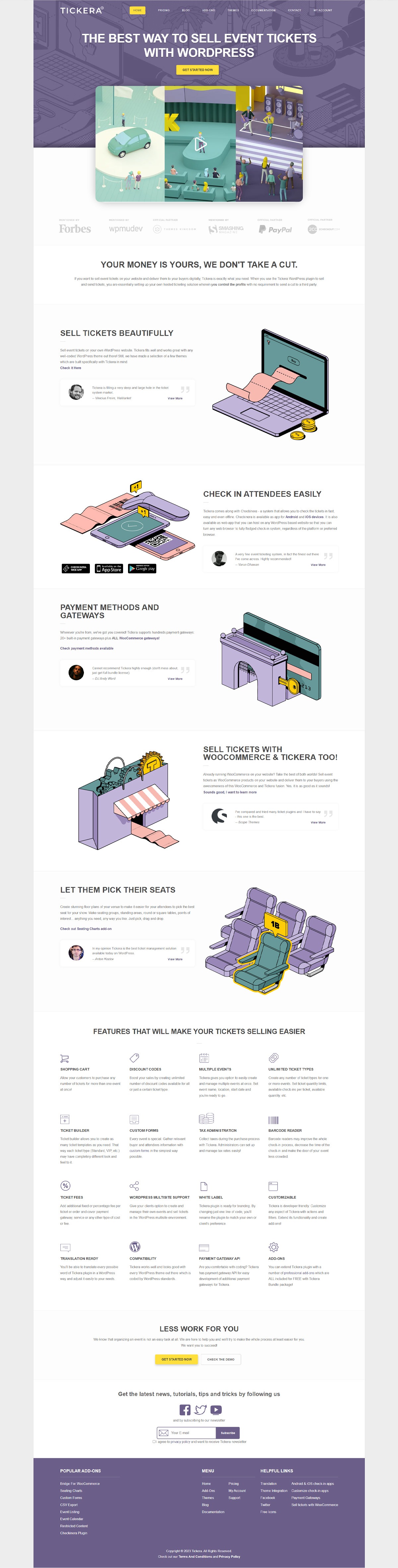 eCommerce website: Tickera