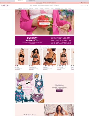 eCommerce website: Adore Me