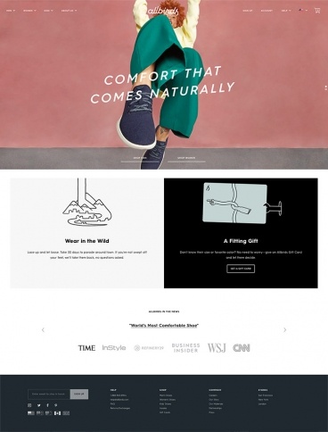 eCommerce website: Allbirds