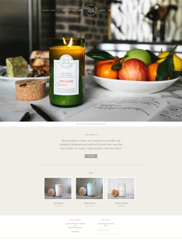 eCommerce website: Circle 21 Candles